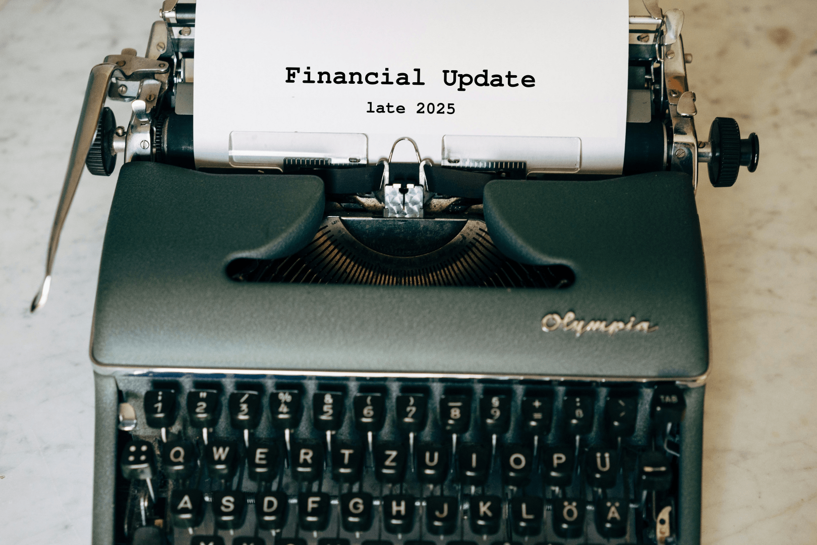 Financial Update: late 2025